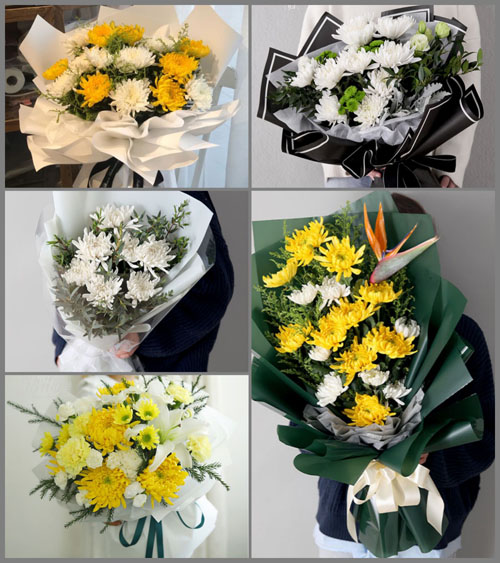 山东莱芜莱城区和庄镇西车辐村白事花束代送